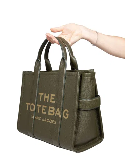 Marc Jacobs Tote Bag With Detachable Strap And Textured Finish In Green