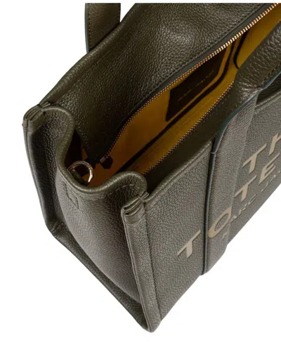 Marc Jacobs Tote Bag With Detachable Strap And Textured Finish In Green