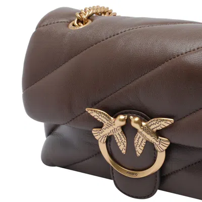 Pinko Borsa A Tracolla Media Love Bag Puff Marrone In Brown
