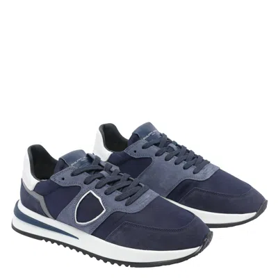 Philippe Model Mesh-panelled Sneakers In Blue