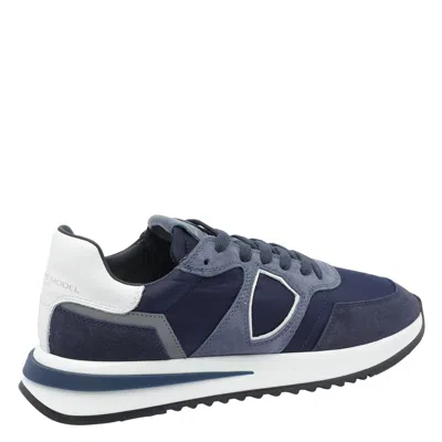 Philippe Model Mesh-panelled Sneakers In Blue