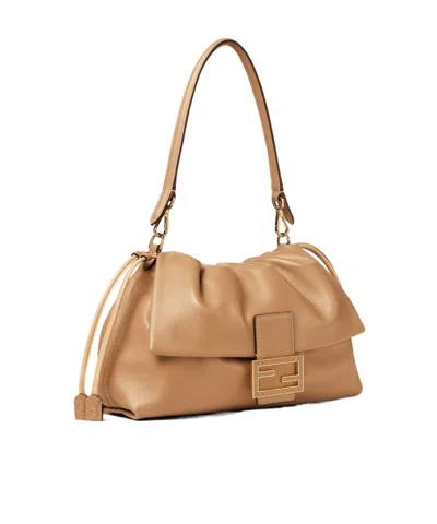 Fendi Mamma Baguette Large In Brown