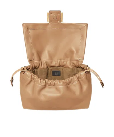 Fendi Mamma Baguette Large In Brown