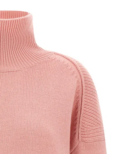 Alberto Biani Relaxed-fit Cashmere Sweater With High Neck In Pink