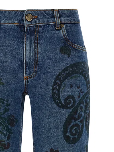 Etro Paisley Print Jeans In Multi