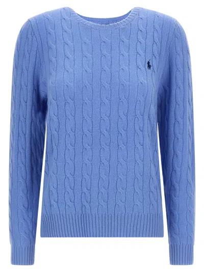 Polo Ralph Lauren Touch Julianna Cable-knit Sweater In Blue