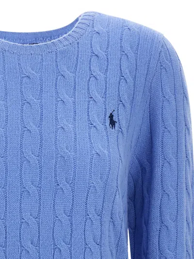 Polo Ralph Lauren Touch Julianna Cable-knit Sweater In Blue
