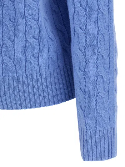 Polo Ralph Lauren Touch Julianna Cable-knit Sweater In Blue