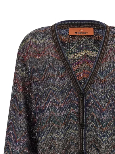 Missoni Zigzag Pattern Cardigan In Multi
