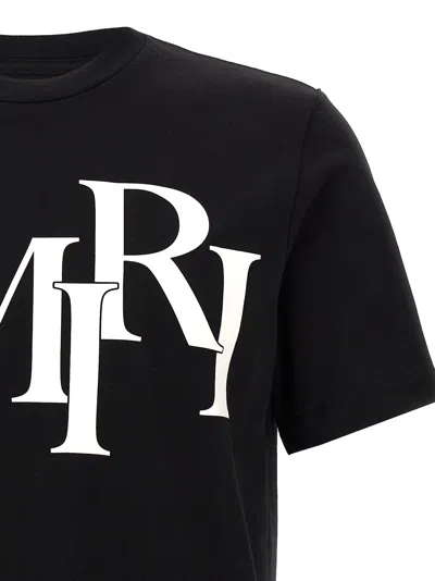 Amiri T-shirt ' Staggered Logo' In Black