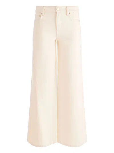 Alice And Olivia Wide-leg Cropped Jeans In Neutral