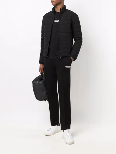 Emporio Armani Logo Cotton T-shirt In Black