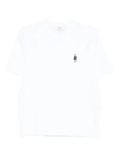 Maison Kitsuné Dressed Fox Cotton T-shirt In White