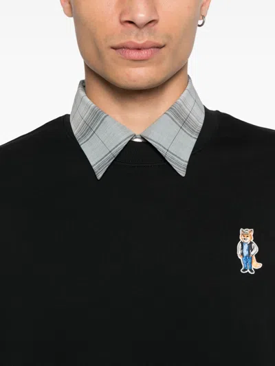 Maison Kitsuné Maison Kitsune Classic Pullover Sweater For Men In Black