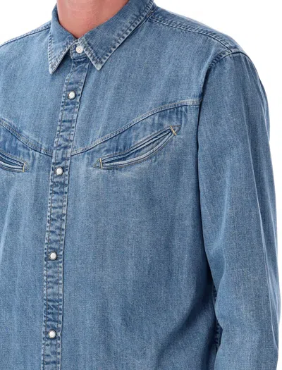 Levi's Smiley Western Shirt In Blue