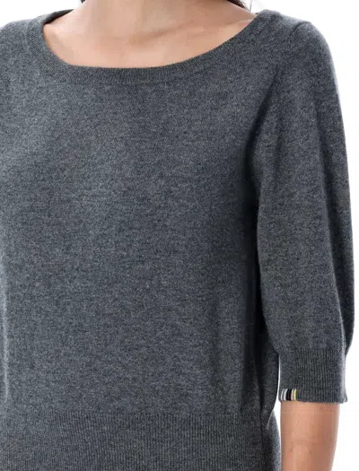 Extreme Cashmere Cashmere Knit Sweater With Boat Neck In Gray
