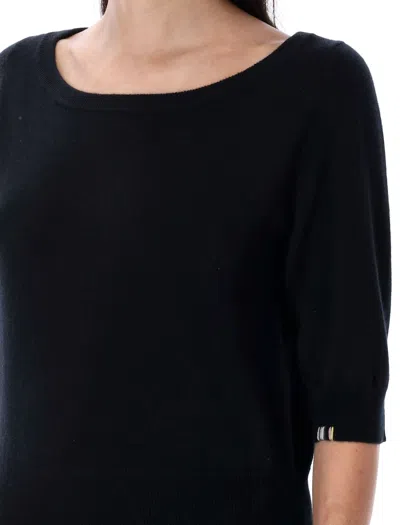 Extreme Cashmere Half-sleeves Detailed Cashmere Sweater In Black