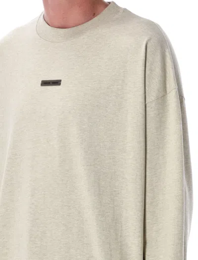 Essentials Taupe Classic Fit Long Sleeve T-shirt In Gray