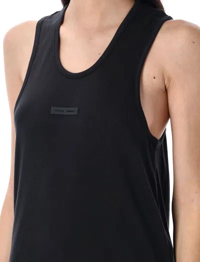 Essentials Logo-patch Tank Top In Black
