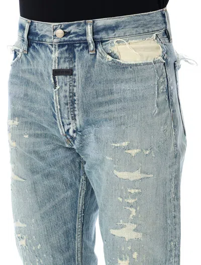 Fear Of God Repaired Classic Jeans In Blue