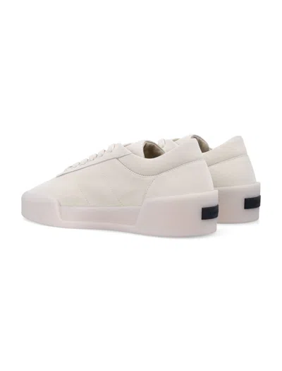 Fear Of God Man Sneakers Ivory Size 7 Leather In White