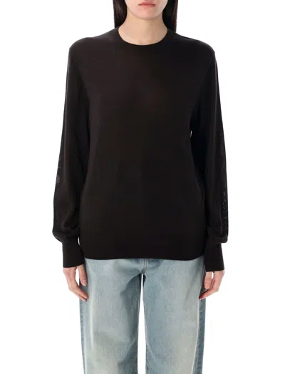 Rhea Crew-neck Cashmere Sweater In Brown