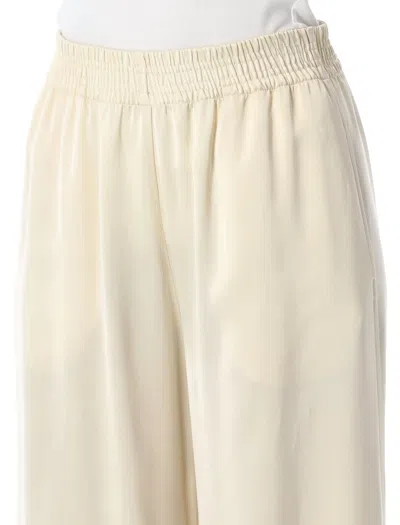 Fabiana Filippi Elastic Waistband Lightweight Wide Leg Trousers In Yellow