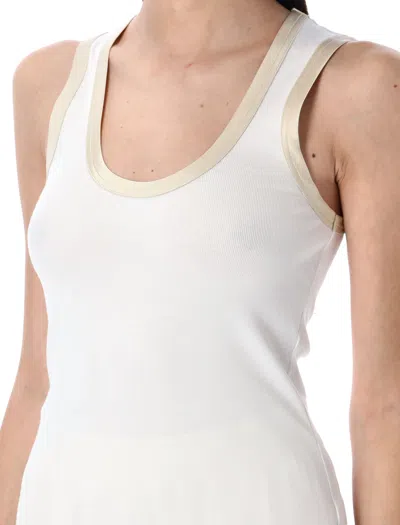 Fabiana Filippi White Top Featuring Bronze Lame Edges In White