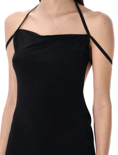 Marine Serre Dresses Black In Black