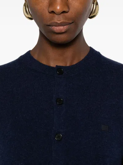 Acne Studios Wool Cardigan In Blue