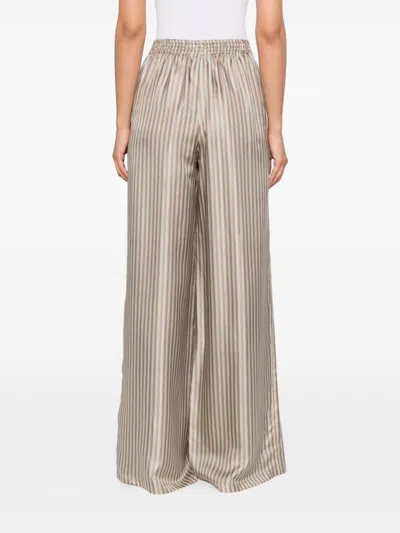 Max Mara Silk Trousers In Multi