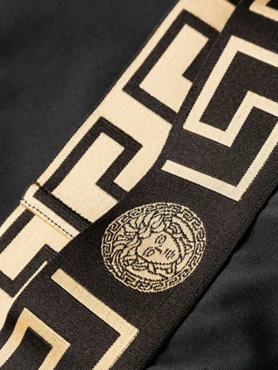 Versace Set Di Slip In Cotone Stretch Nero Uomo In Black