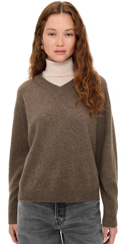 Staud Doris Cashmere Sweater Truffle In Brown