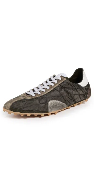 Maison Margiela Quilted-texture Sneakers With Rugged Sole And Suede Overlays In Multi