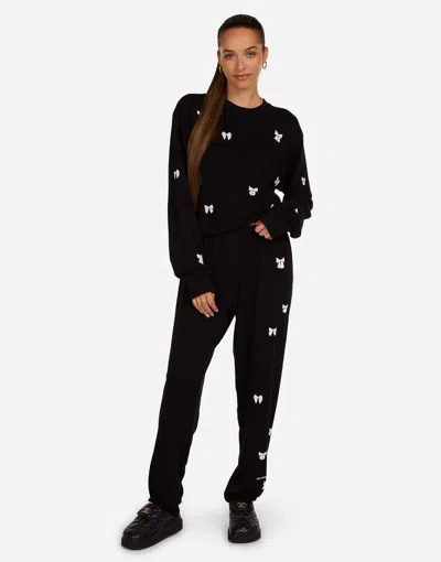 Lauren Moshi Tanzy Puff Bow In Black
