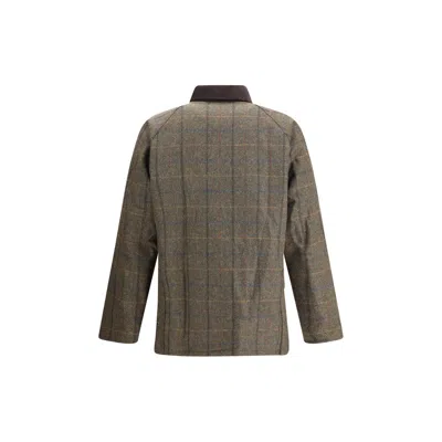 Barbour Bedale Check Jacket In Green