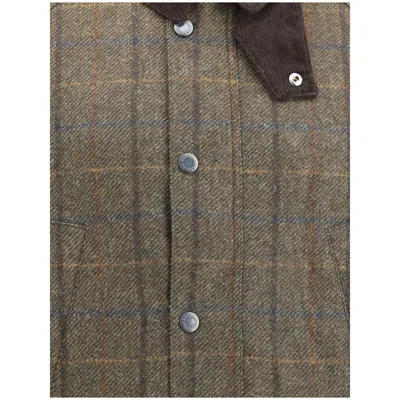 Barbour Bedale Check Jacket In Green