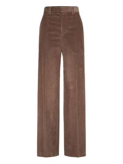 Brunello Cucinelli Cotton Corduroy Pants In Brown