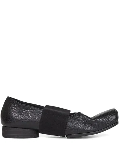 Uma Wang Leather Ballerina In Black