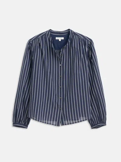 Alex Mill Ali Stripe Cotton Voile Button-up Shirt In Blue