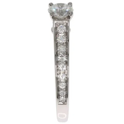 Pre-owned Cartier Silver Platinum 950 Band Ring ()