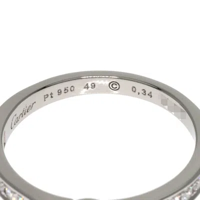 Pre-owned Cartier Silver Platinum 950 Band Ring ()
