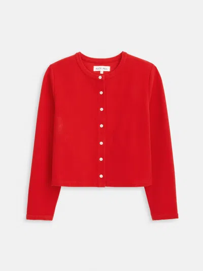 Alex Mill Coco Sport Cardigan In Red