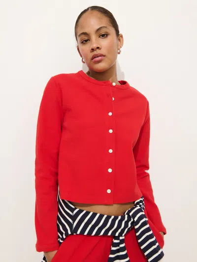 Alex Mill Coco Sport Cardigan In Red