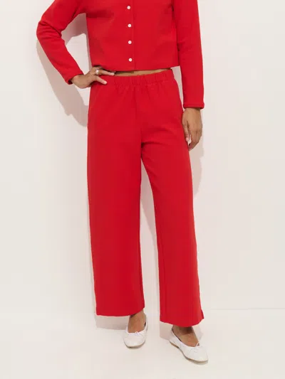 Alex Mill Riley Pant In Linen In Red