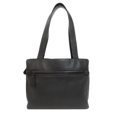 Pre-owned Chanel Black Leather Tote Bag ()