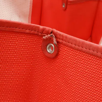 Pre-owned Chanel Blue Red Color White Nylon Canvas Leather Shoulder Bag Tote Bag ()