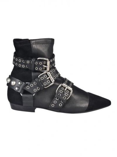 Shop Isabel Marant Étoile Rolling Ankle Boots In Nero