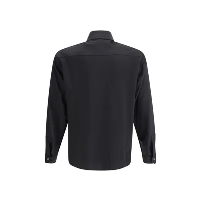 Cruna Osaka Patch-pockets Button-down Shirt In Black