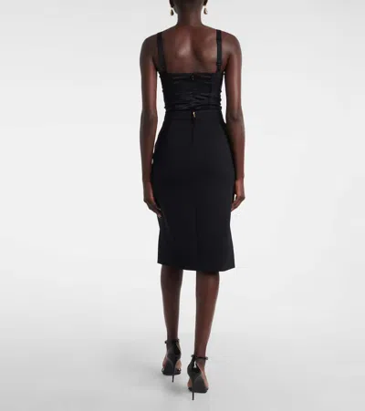 Dolce & Gabbana Dolce&gabbana Black Wool Blend Midi Pencil Skirt